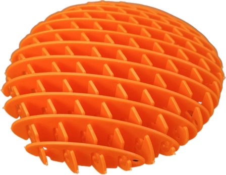 Stressivastane fidget-mänguasi, oranž, 10 cm