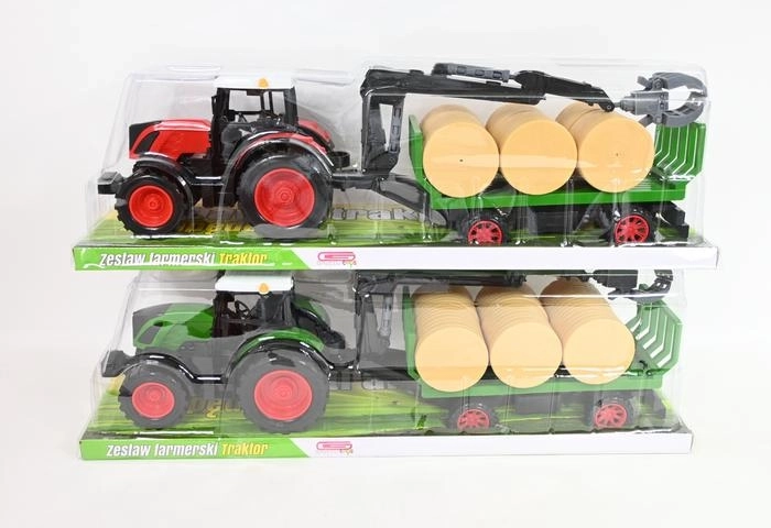 Traktor metsaveohaagise ja laadimishoovaga