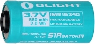 Laetav aku OLIGHT 3,7 V 550 mAh CR123A (IMR16340) S1R Baton II jaoks