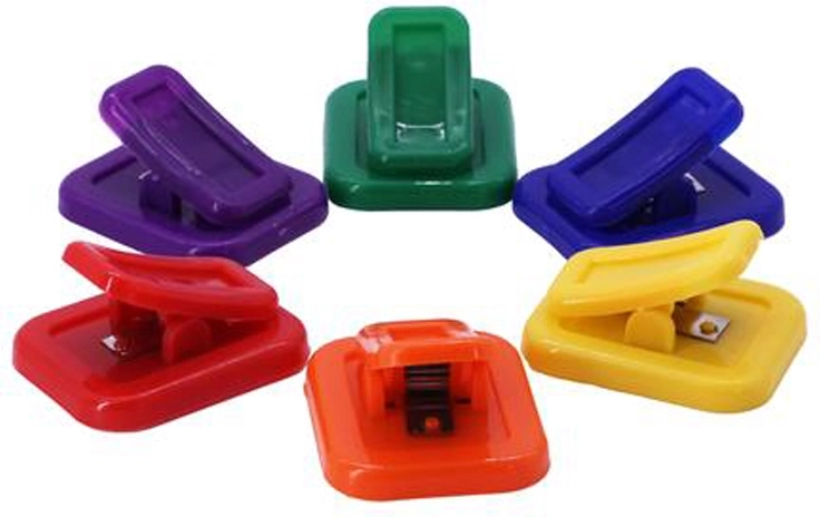 Toro Magnetic Note Clips, Set of 6, Assorted Colors