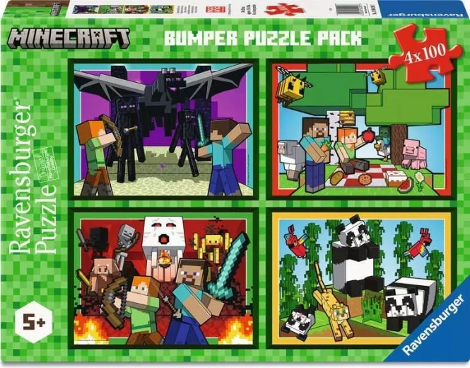 Ravensburger Minecraft puzzle 4×100 pieces