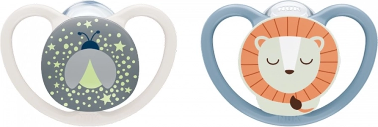 Laste lutt NUK Perfect Match Air Night Firefly/Lion 6–18 k, 2 tk