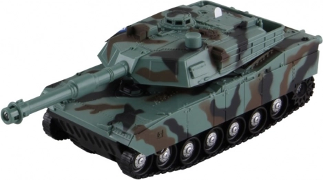 Friction-powered tank with light and sound