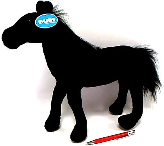 Plush Black Horse 36 cm