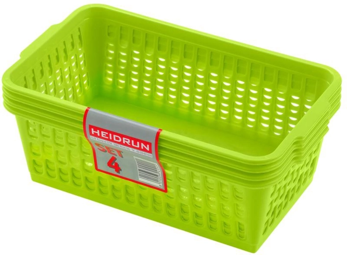 Plastkorvid HEIDRUN 25 × 14,5 × 10,5 cm, komplekt 4 tk