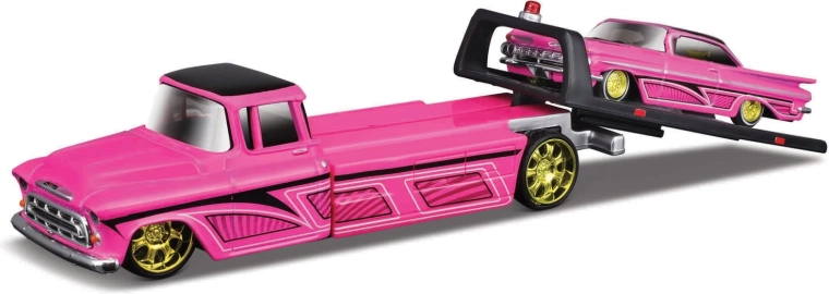 Maisto Design Elite Transport Chevrolet platvormauto ja Chevrolet Impala SS 1:64