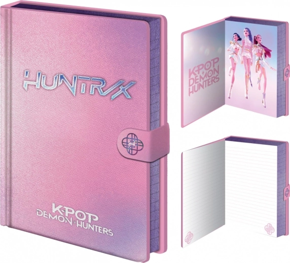 A5 päevik ja märkmik lukuga K-POP Demon Hunters