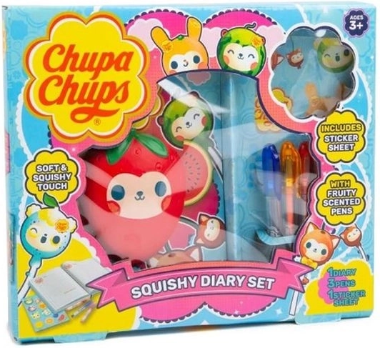Chupa Chups Squishy School Set – Diary, Gel Pens and Stickers