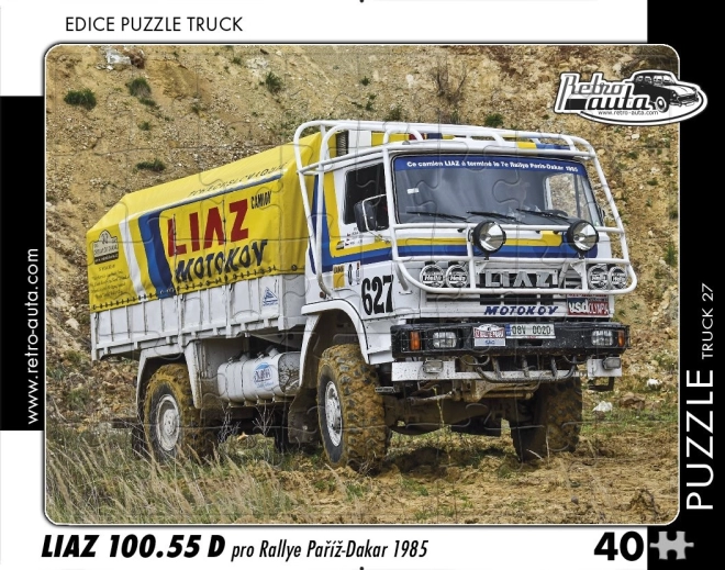 Retro Cars Puzzle Truck LIAZ 100.55 D Rally Paris–Dakar (1985) 40 pieces