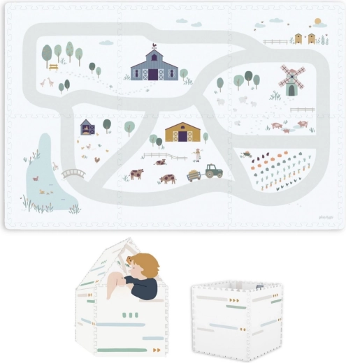 Play&Go EEVAA Tiloo play mat and storage box 2-in-1 farm