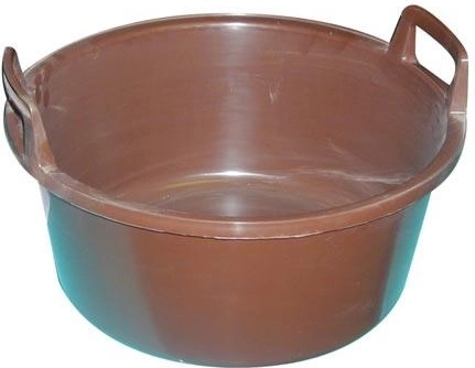 Plastic tub with handles 43 cm, white, 15 l