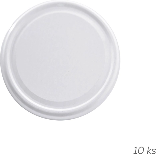Metal preserving lid TO 66, white (10 pcs)