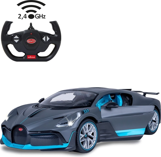 Jamara Bugatti Divo RC Car 1:14 Grey 2.4 GHz with Manually Opening Doors