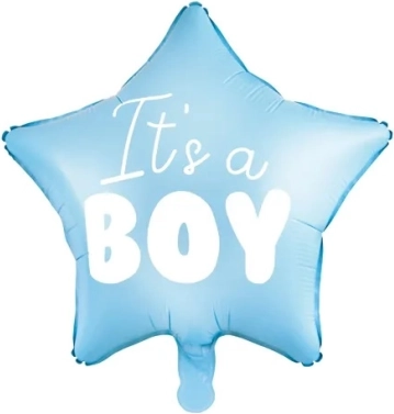 Fooliumist tähepalloon „It’s a boy” sinine 48 cm