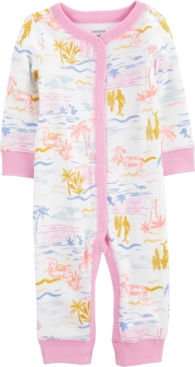 Carter’s trukkidega jalavaba kombinesoon Sleep&Play Pink Palm tüdrukule, suurus 56 (NB)