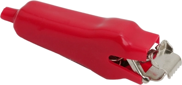Punase PVC-isolatsiooniga krokodillklemm