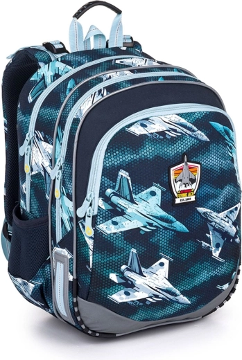 Topgal Elly School Backpack with Fighter Jets