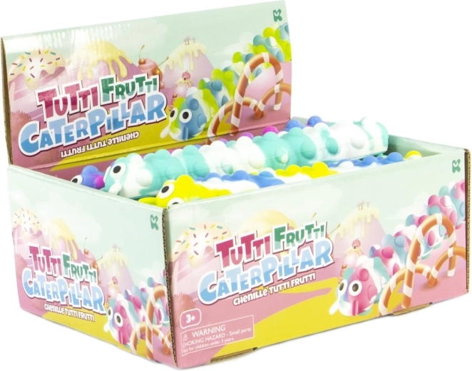 Antistressilikoonist röövik vaakumtaldadega Tutti Frutti 26 cm