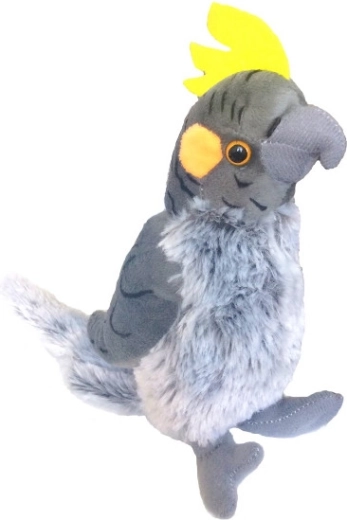 Plush Cockatiel Nymph Grey 17 cm