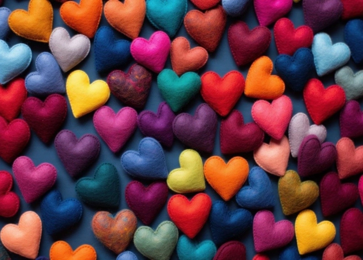 Puzzle Colorful Hearts 500 Pieces BLUEBIRD
