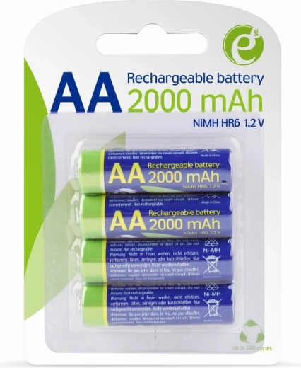 Eellaetud AA NiMH 2000 mAh akud – blister 4 tk