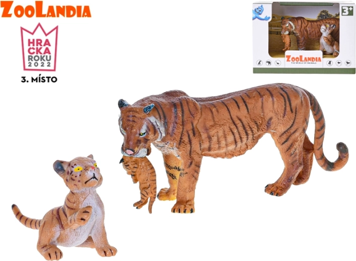 Zoolandia tigress with cubs figurines 7–15 cm in a box