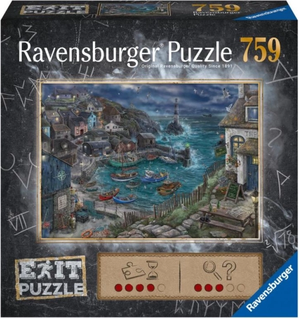Unikaalne põgenemismõistatuspusle RAVENSBURGER – kaluriküla, 759 tükki