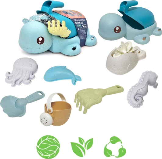 Woopie Green kilpkonna 2in1 liiva- ja vannikomplekt – 8 osa, biolagunev materjal