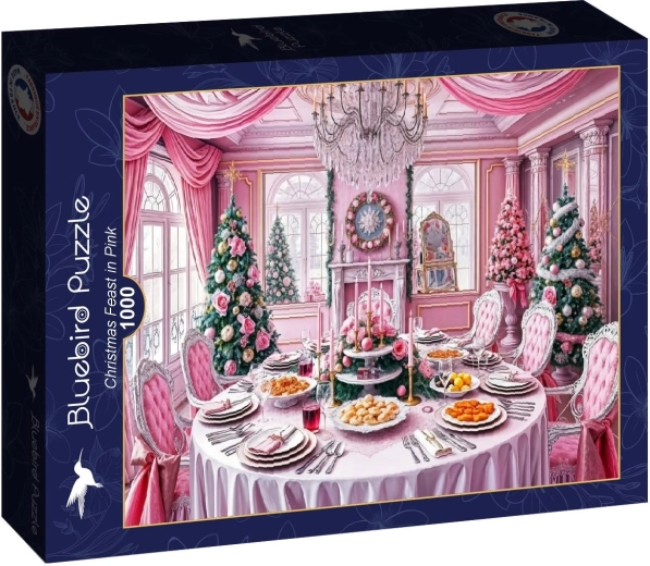 Bluebird puzzle Christmas feast in pink – 1000 pieces