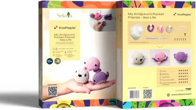Sekoia Kraftopia amigurumi heegeldamise komplekt mereloomadega