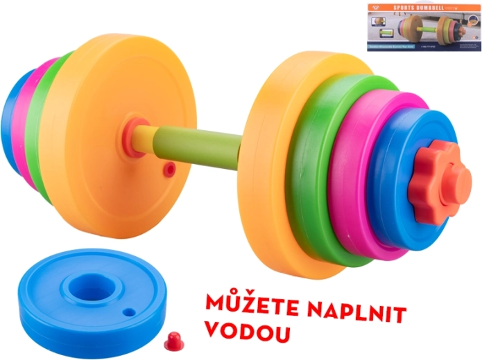 Laste reguleeritav hantel 46 cm veega täidetavate raskustega