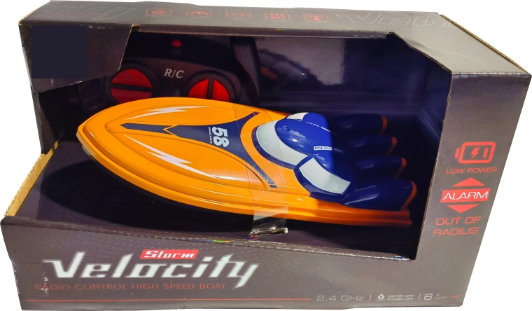 R/C võidusõidupaat Velocity 1:16 2,4 GHz oranž