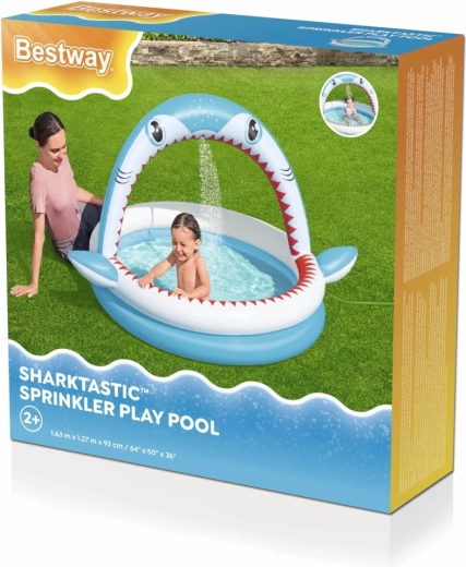 Täispuhutav laste bassein dušiga Sharktastic