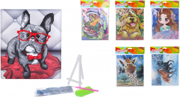 Teemantmaalimise loovkomplekt 21 × 25 cm alusega – motiivide valik