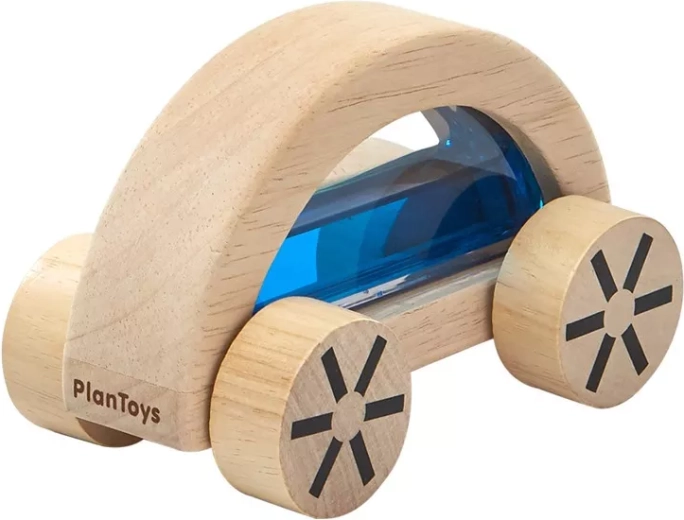 PlanToys puidust veega mänguauto sinine - 1 tk