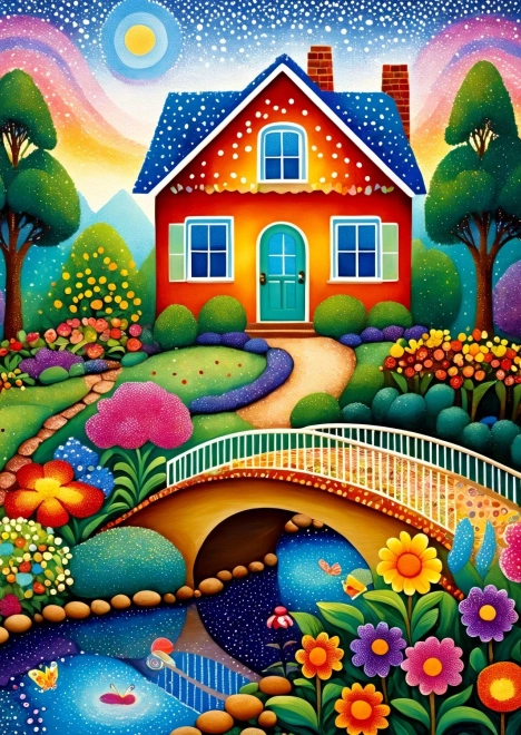 Enjoy Puzzle värviline maja – 1000 tükki