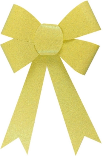 Large glitter decorative bow – yellow