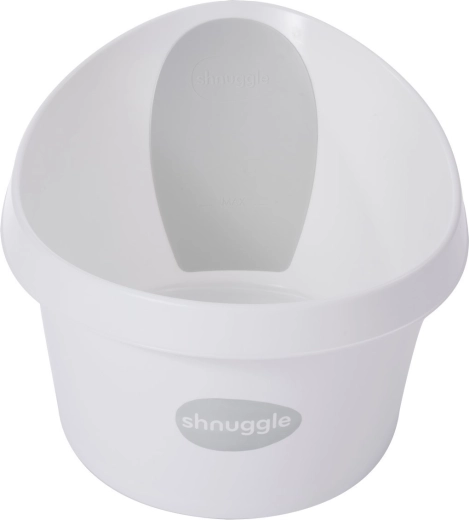 Shnuggle Toddler bathtub, white with light grey backrest