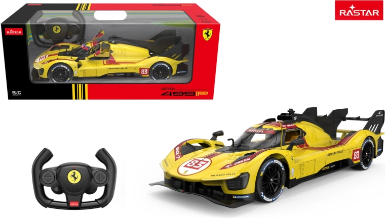 RC-auto Ferrari 499P Rastar 1:14 kollane - 1 tk