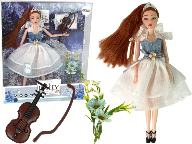 Nukk EMILY viiuliga ja lilledega