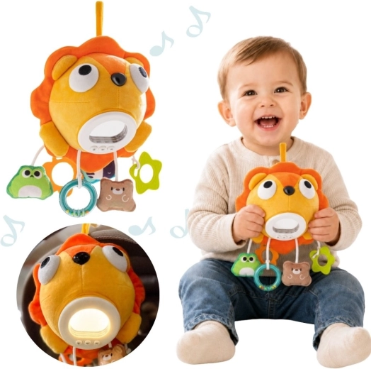 Woopie Interactive Plush Lion with Music, Light and Hanging Toys