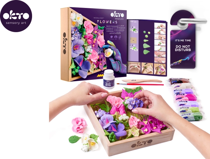 OKTO Inspiration loov voolimiskomplekt DIY lilled puitraamis