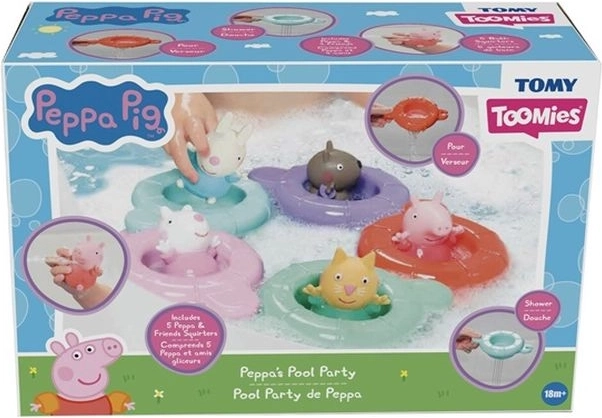 Tomy Peppa Pig vannimänguasi ujuvate rõngaste ja purskkaevuefektiga