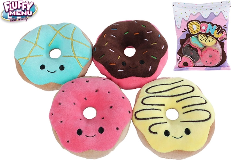 Fluffy Menu värviliste sõõrikute plushikomplekt kotis