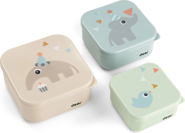 Done by Deer Celebration Snack Box Set, Multicolored Mix, 3 Pieces
