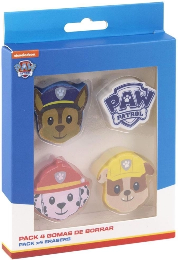 Kustutuskummide komplekt Tlapková patrola (Paw Patrol) 4 tk