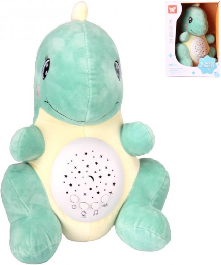 Plush dinosaur with night-sky projector with light and sound - 1 piece