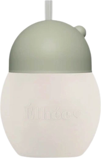 Élhée training cup with straw coconut 240 ml sand sage