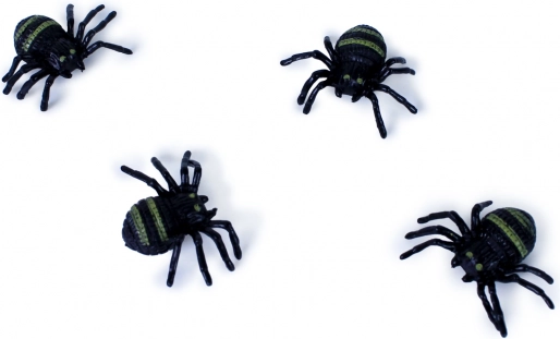 Väikesed kummist ämblikud – Halloweeni dekoratsioon (4 tk)