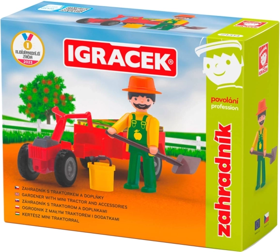 EFKO Igráček Gardener – figure set with tractor and accessories